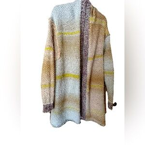 free people cardigan Knit Beige Multi  sweater small